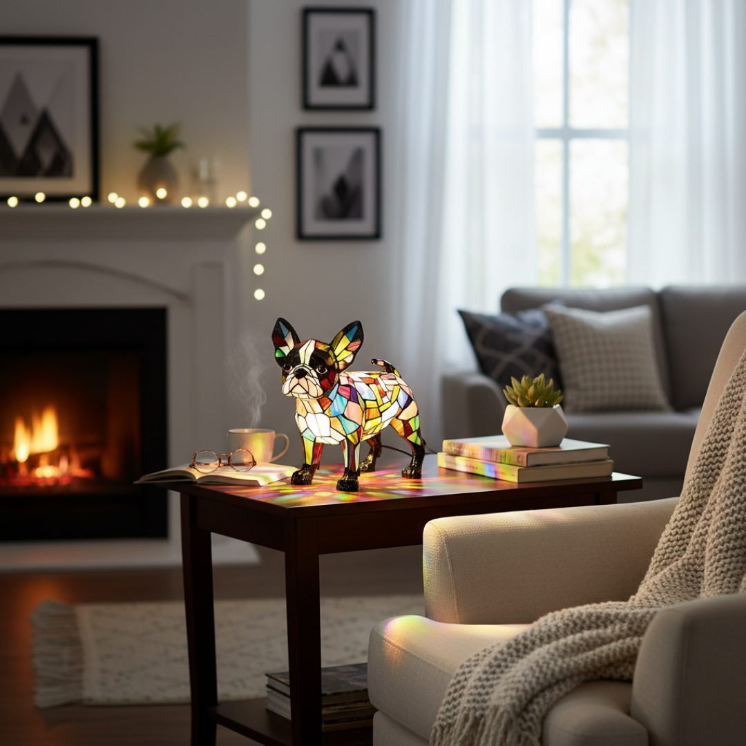 Boston Terrier Sophistication – Soft Light for Your Home